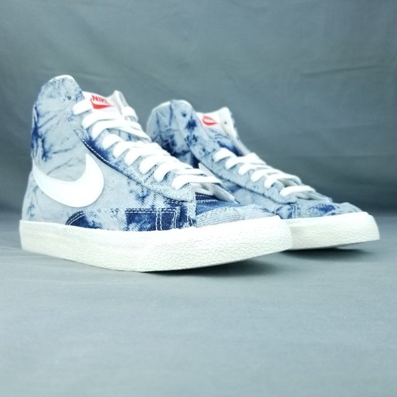 Nike Blazer Mid ‘77 Women's Shoes Blue Denim DV2182 900 Sizes 6.5-8.5 - Picture 2 of 9